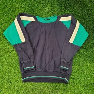 Vintage 90s MOD Blank Sweatshirt Womens Medium 20x20 Boxy Baggy